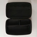 Open Gustosa travel bag with compartments for coffee maker and accessories